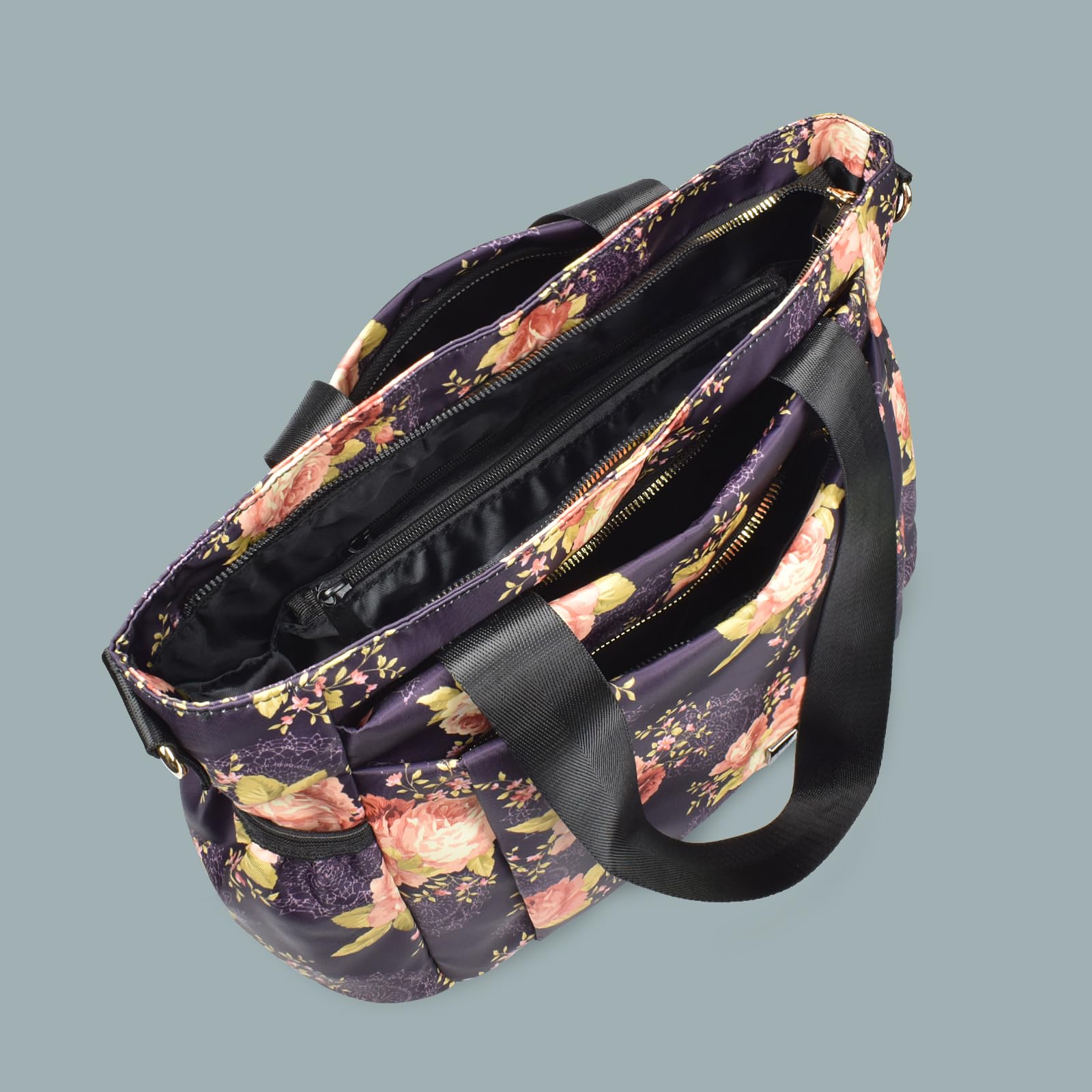 CLOUDMUSIC Crossbody Bags Shoulder Tote Handbag Nylon With Straps Waterproof Multi Bottle Pockets For Women Trendy - Image 5