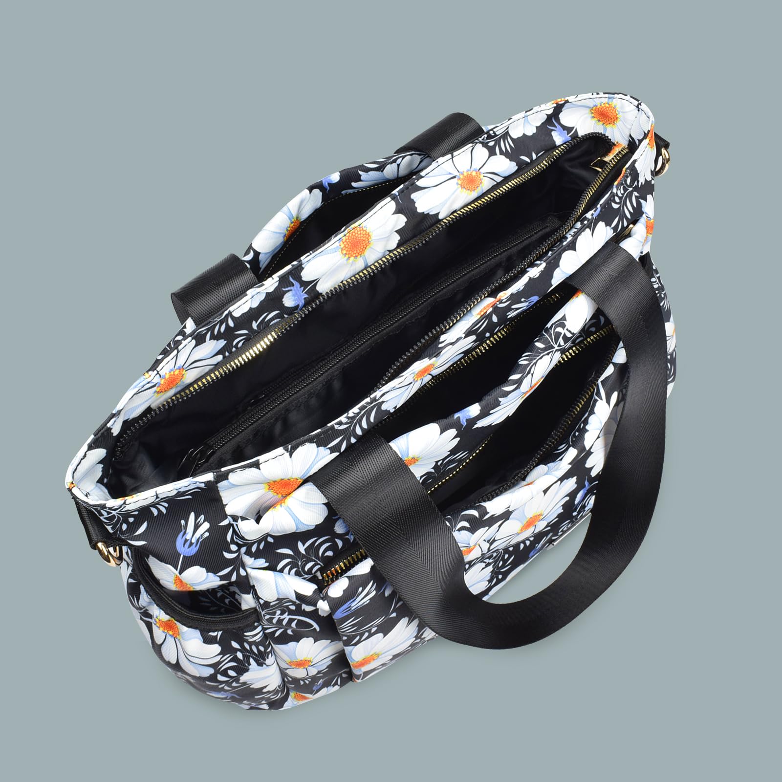 CLOUDMUSIC Crossbody Bags Shoulder Tote Handbag Nylon With Straps Waterproof Multi Bottle Pockets For Women Trendy - Image 4