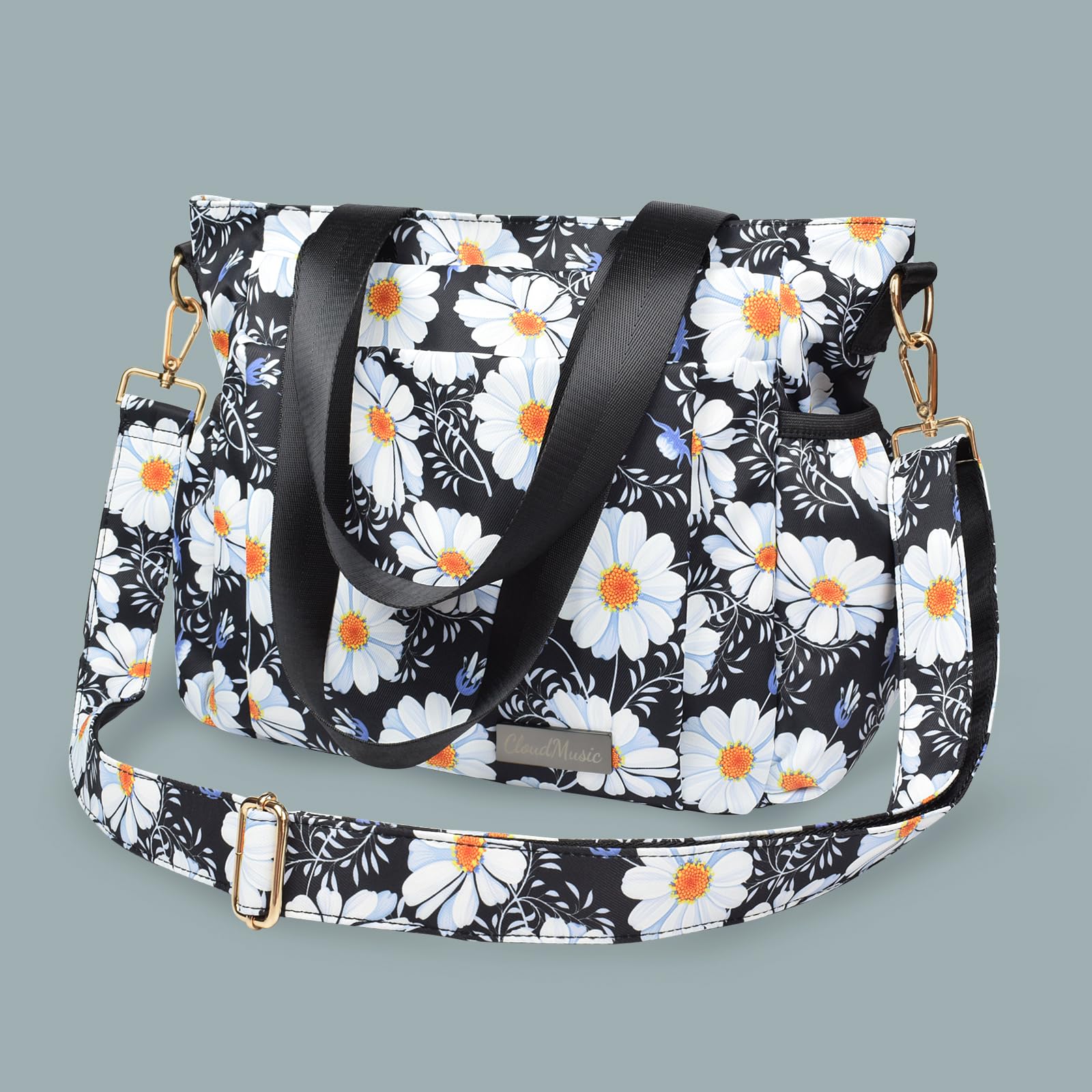 CLOUDMUSIC Crossbody Bags Shoulder Tote Handbag Nylon With Straps Waterproof Multi Bottle Pockets For Women Trendy - Image 8