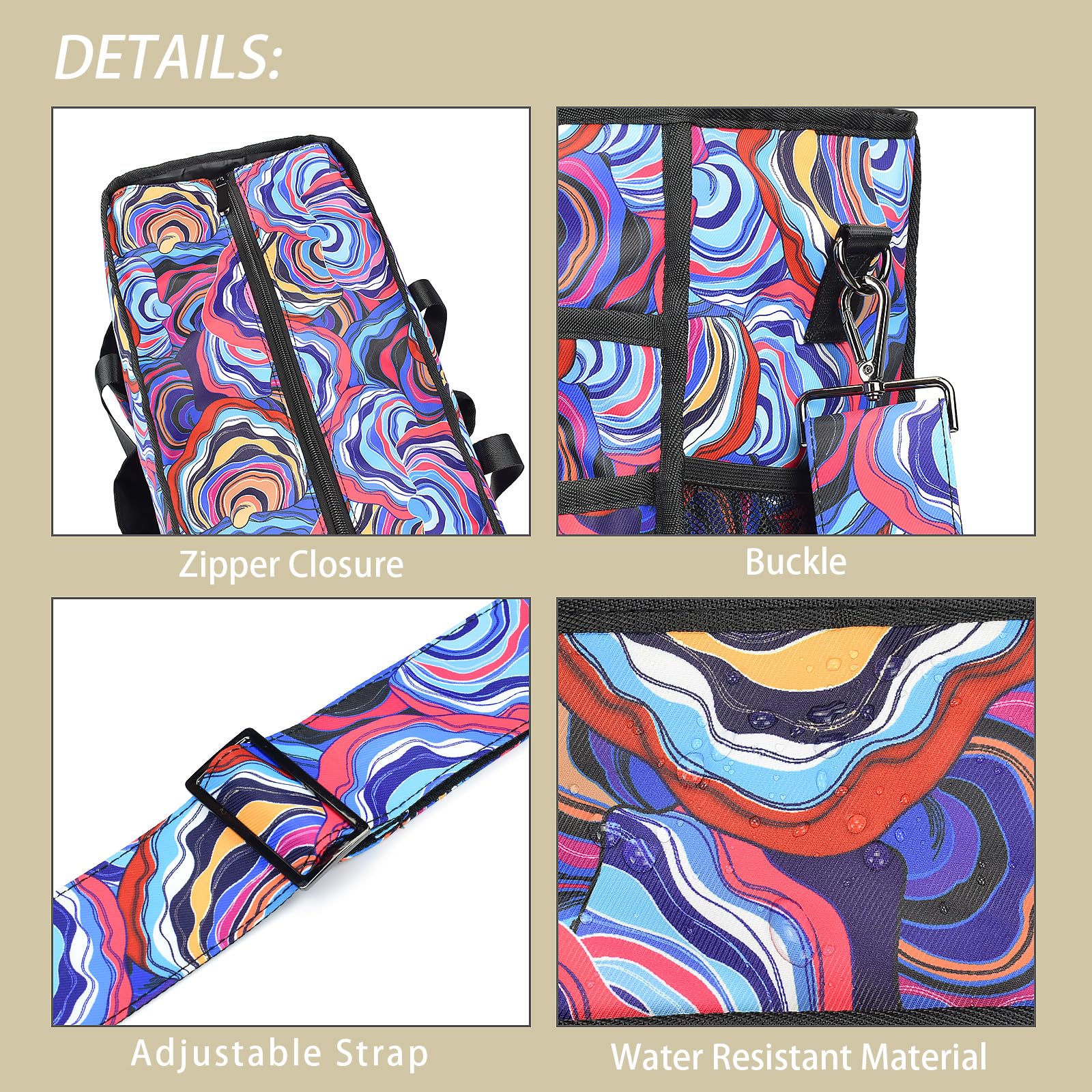 CLOUDMUSIC Large Tote Bag For Women Travel Nurse Teacher Work Waterpoof With Zipper Utility Everything Bags | Travel, Nurse, Teacher, Work, Waterpoof, With Zipper, Utility, Everything Bags - Image 3