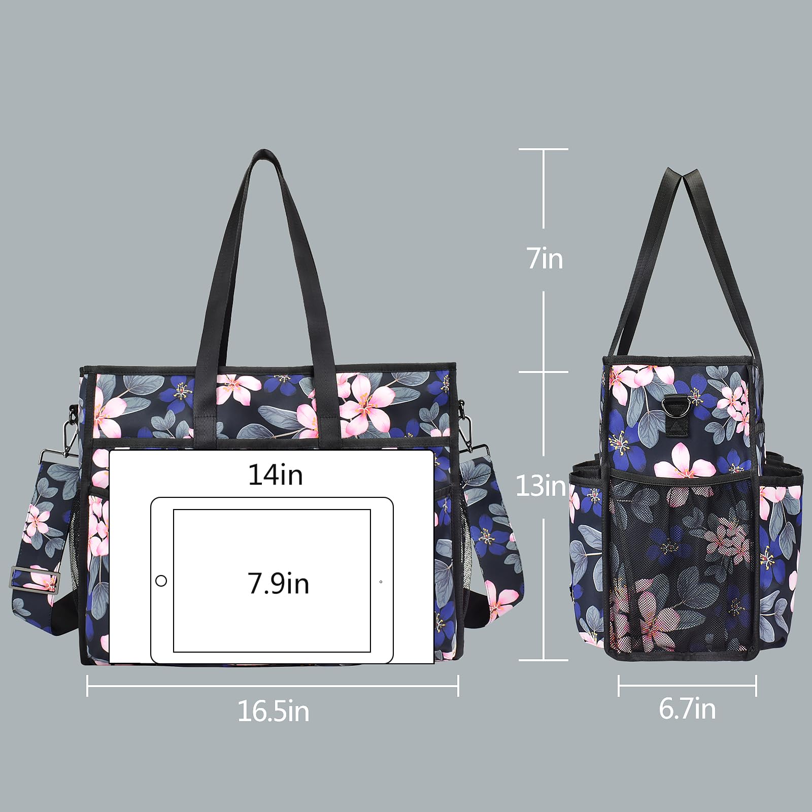 CLOUDMUSIC Large Tote Bag For Women Travel Nurse Teacher Work Waterpoof With Zipper Utility Everything Bags | Travel, Nurse, Teacher, Work, Waterpoof, With Zipper, Utility, Everything Bags - Image 5