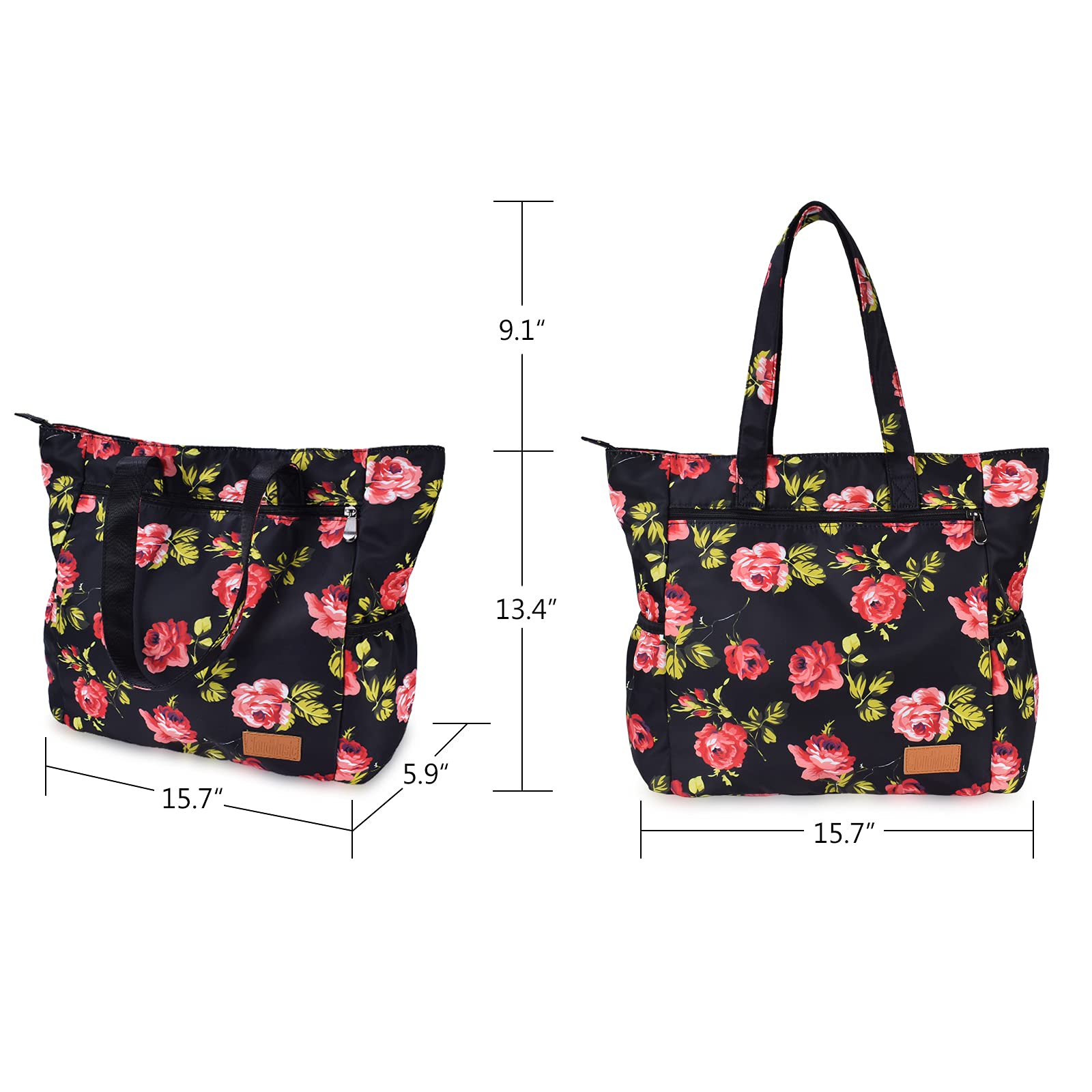 CLOUDMUSIC Shoulder Tote Bag For Nurses Teachers Work Gym Travel Beach Women With Large Capacity Waterproof - Image 8