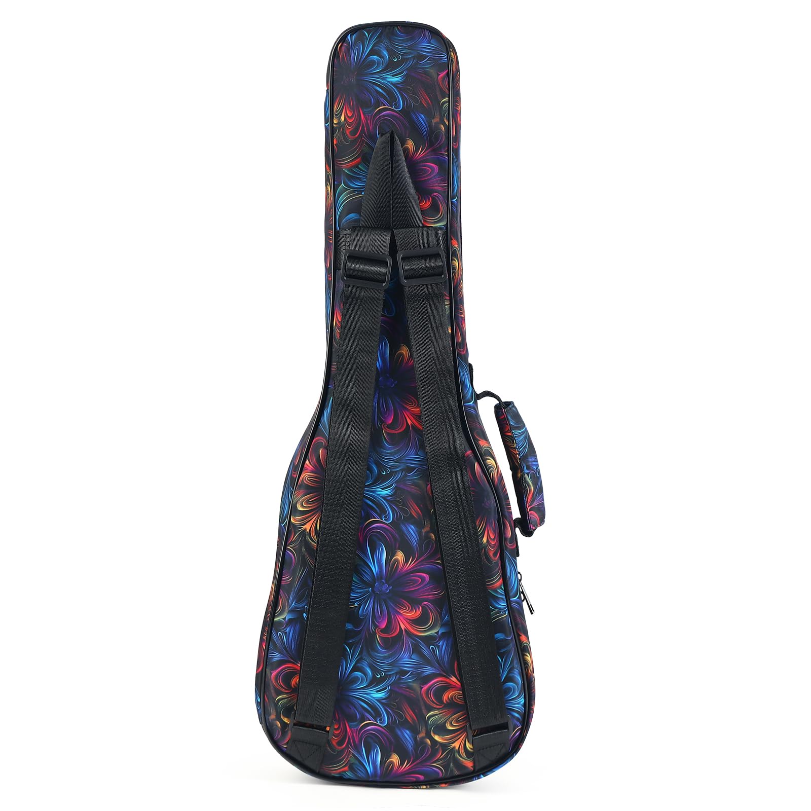 CloudMusic Ukulele Case Gig Bag Padded Backpack For Concert 23" Inch(Concert, Floral Fantasy) - Image 3